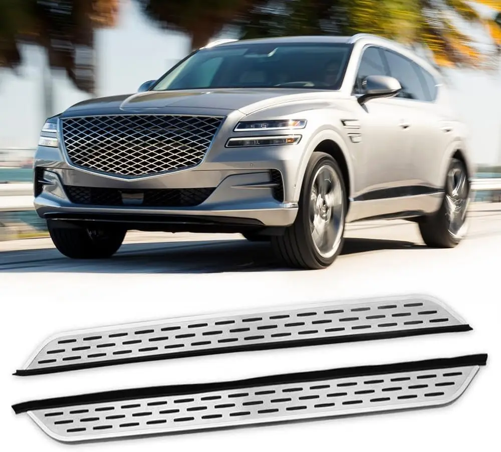 

2 шт. подходят для Genesis GV80 JX1, фиксированные подножки, боковые ступени с кронштейнами, защитная планка для педалей 2021 2022 2023 2024 2025