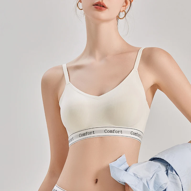 Lingerie For Women Non-underwire Sports Up Small Chest Push-up Anti-sagging Breast Retraction Alphabet Seamless Maiden Bra