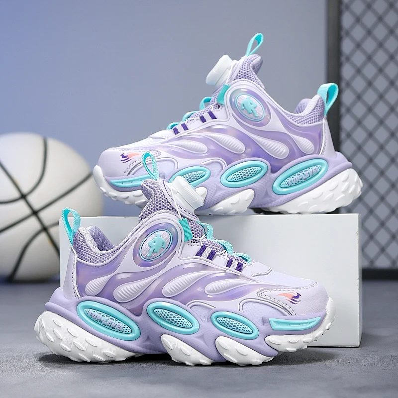 

A pair of children's four-season leather upper rotating buckle sports shoes, wear-resistant casual shoes, size 31-40，LY-L9802