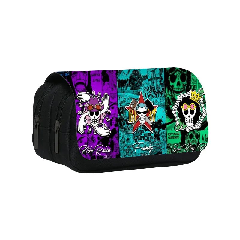 ONE PIECE Type Pencil Bag Nylon pencil case children black to school supplies High Quality stationery set