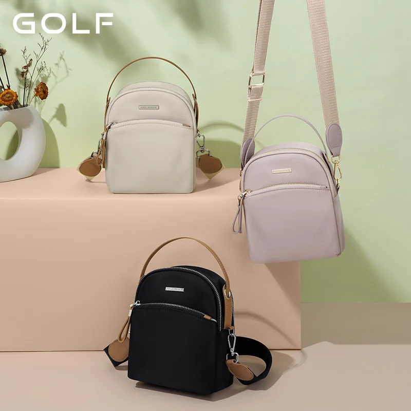 GOLF mobile crossbody bag women 2024 new casual canvas mini shoulder bag with a cute student bag