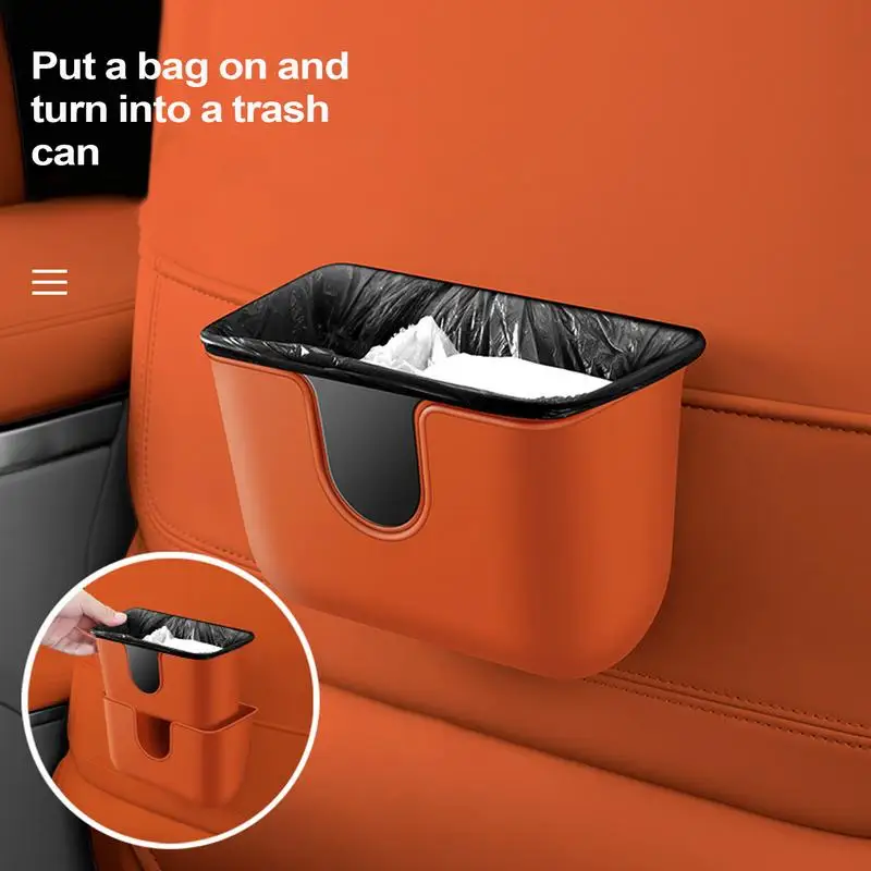 Car Trash Can Multi-functional Car Seat Back Door Hanging Storage Bucket Automotive Car Internal Storage Bucket view 4