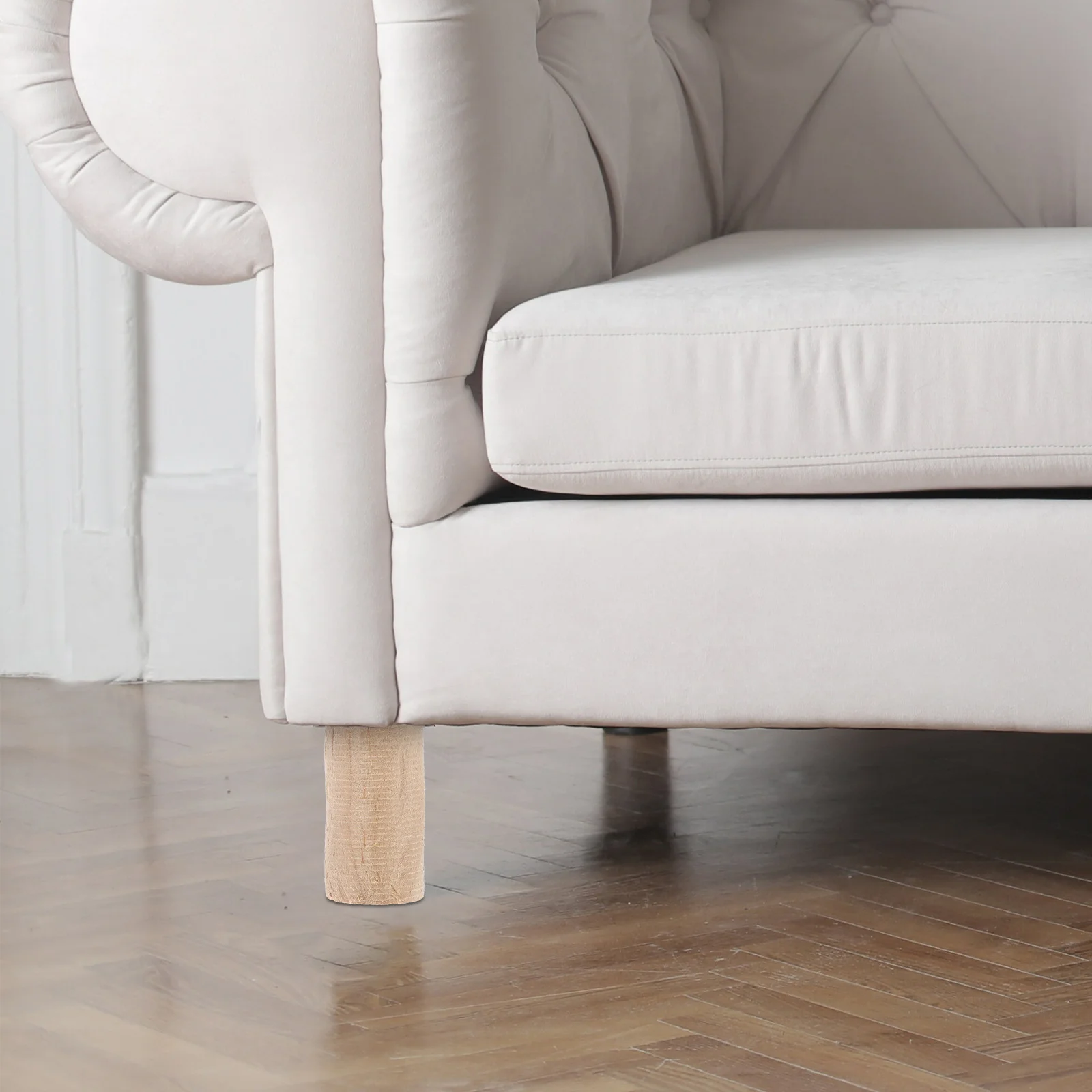 4Pcs Wooden Furniture Risers Easy Install Sofa Bed Table Height Boost Stable Support Aesthetic Design Home Decor