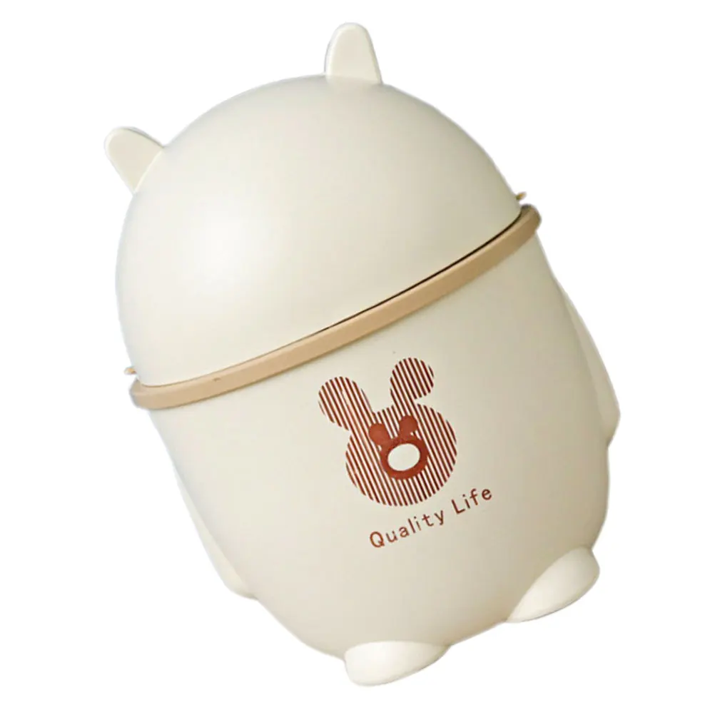 

Trash Can Office Kitchen Desktop Bucket Cute Lid Waste Bin Automatic Touchless Garbage Holder Easy Clean