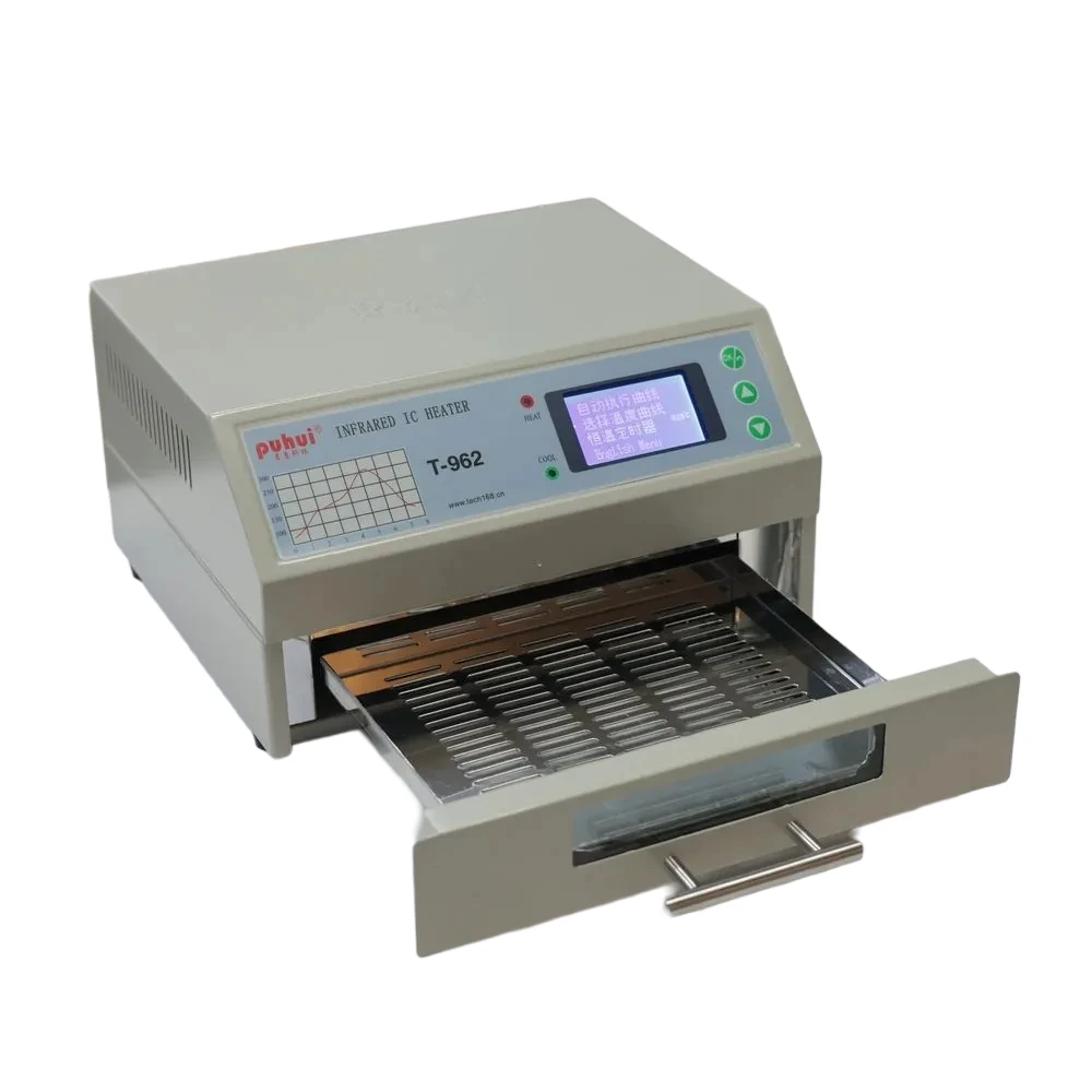 

Mini Economy Wave Reflow Soldering Oven T-962 with 7 *9 Inch Solder Area for Pcb Welding Smt Industry /Reflow Soldering Oven