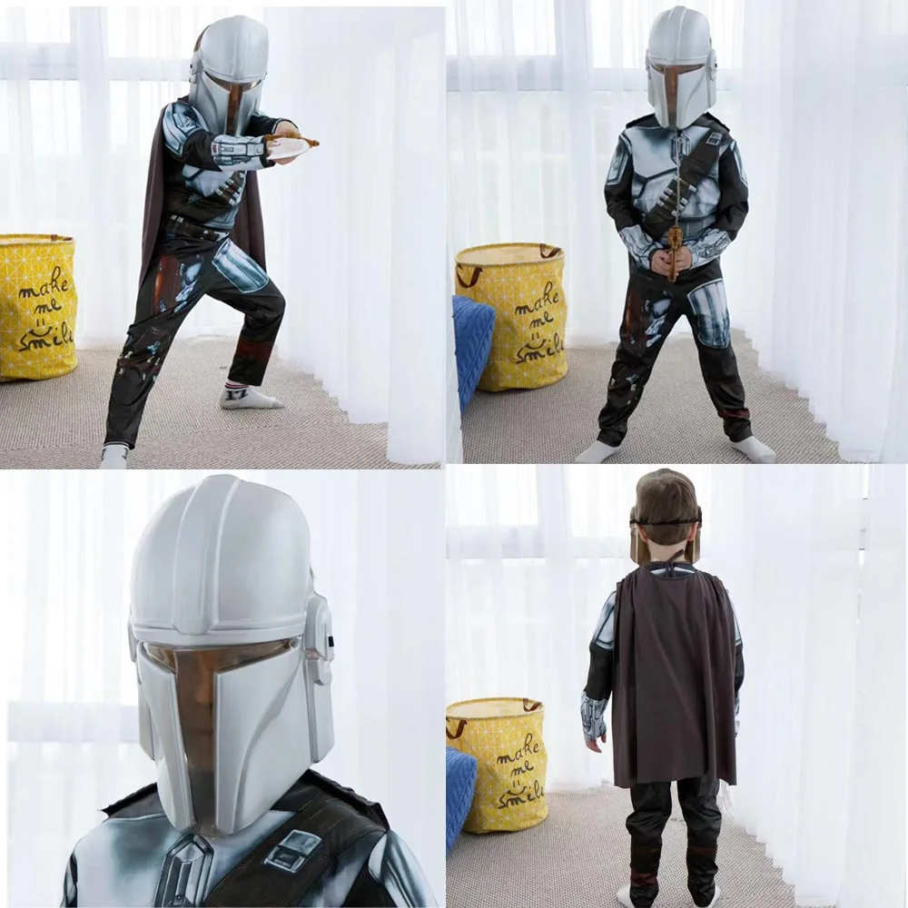 Halloween Kids D-DarthS VaderS Costume The Force A-Awakens Kids Super Deluxe S-Stormtroopers Costume M-mandalorianing Send Mask