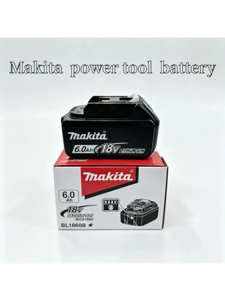 Original 18V Makita Akku 6Ah Wiederaufladbarer Lithium-Ionen-Akku BL1860B für Makita 18V Elektrowerkzeuge Ersatzakku