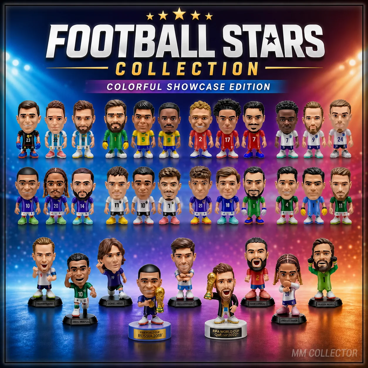 Figure Display Box - The Ultimate Football collectible colorful Showcase