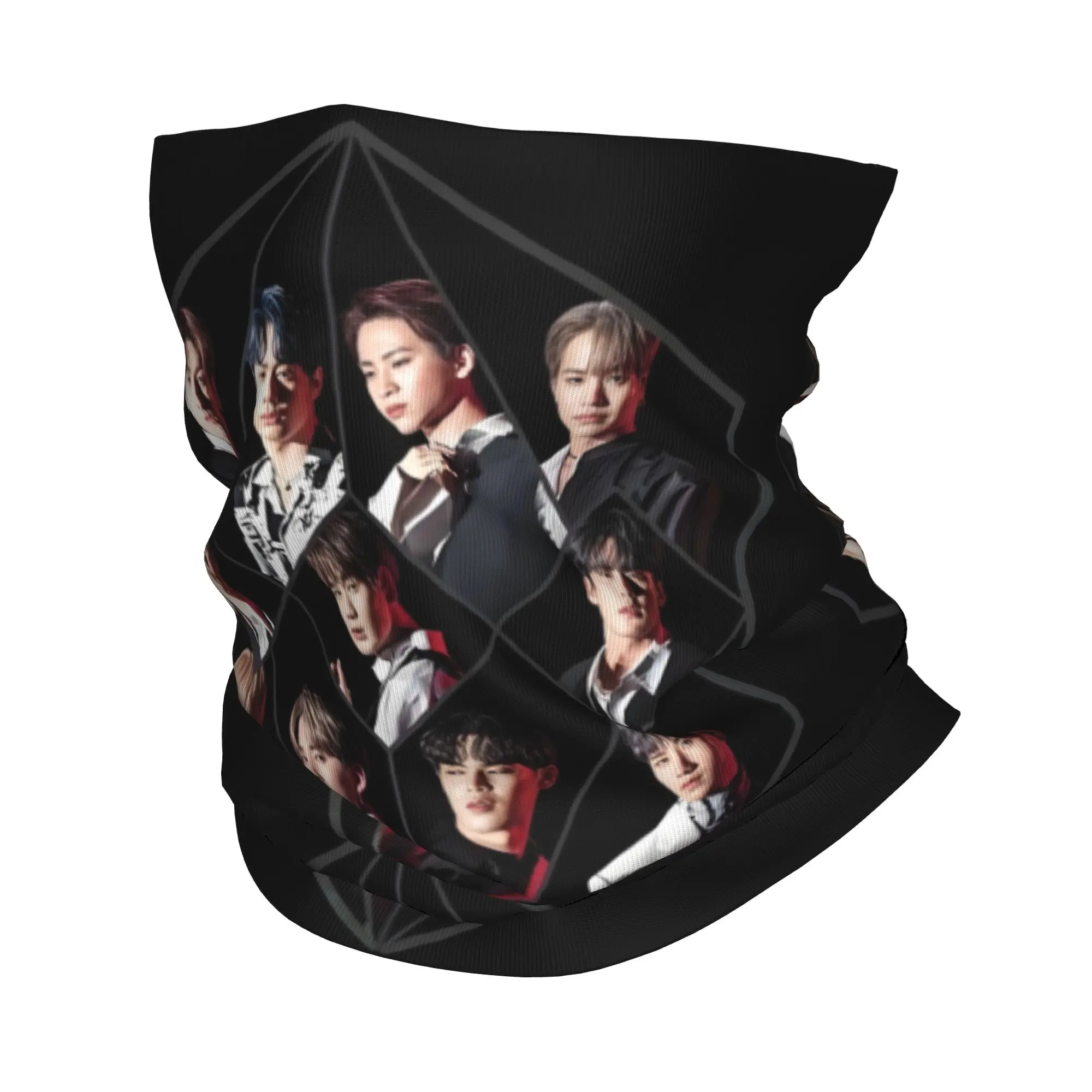 مخصص JO1 اليابانية الصبي الفرقة باندانا الرقبة الجراب يندبروف الوجه وشاح غطاء النساء الرجال أغطية الرأس أنبوب بالاكلافا #1