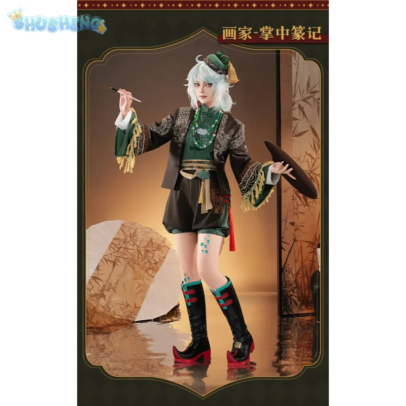 

Identity V Edgar Valden Painter Palm Seal Script Suit Chinese style Uniform Cosplay Costume Halloween Party Woman Man Outfit