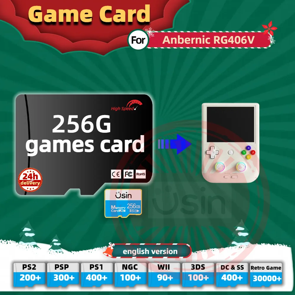 Memory Game Card For Anbernic RG406V English version Retro PS2 PSP Games Android Gaming portable Console SD TF H-SPEED 256G