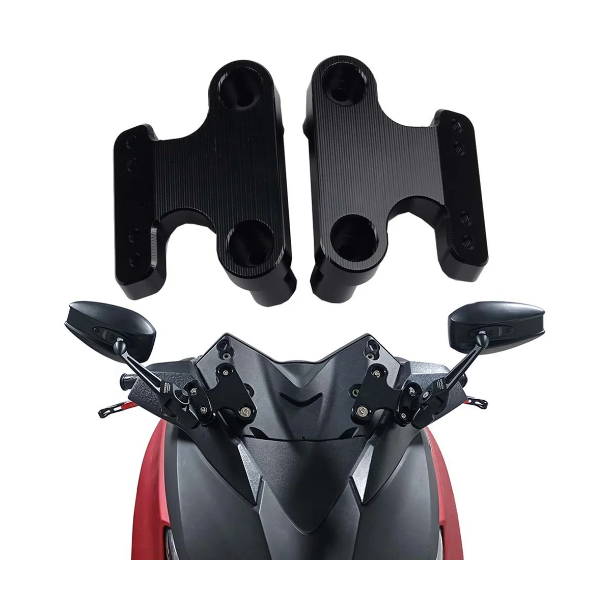 Motorcycle Anti-Shake Side Rearview Mirrors Adapter Fixed Stent Bracket Holder for XMAX300 X-MAX 125 250