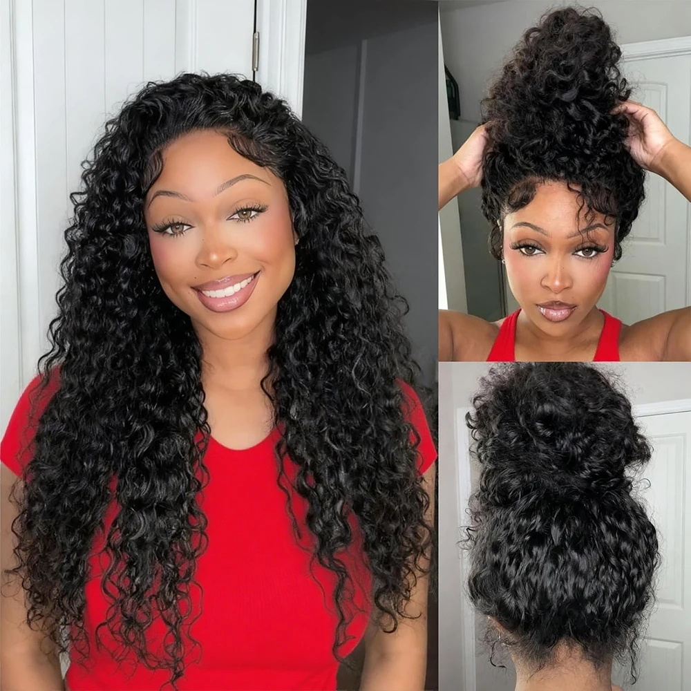 

360 HD Full Lace Frontal Wigs Human Hair Deep Wave Frontal Wig PrePlucked Wig For Women On Sale 250 Density High Ponytail CEXXY