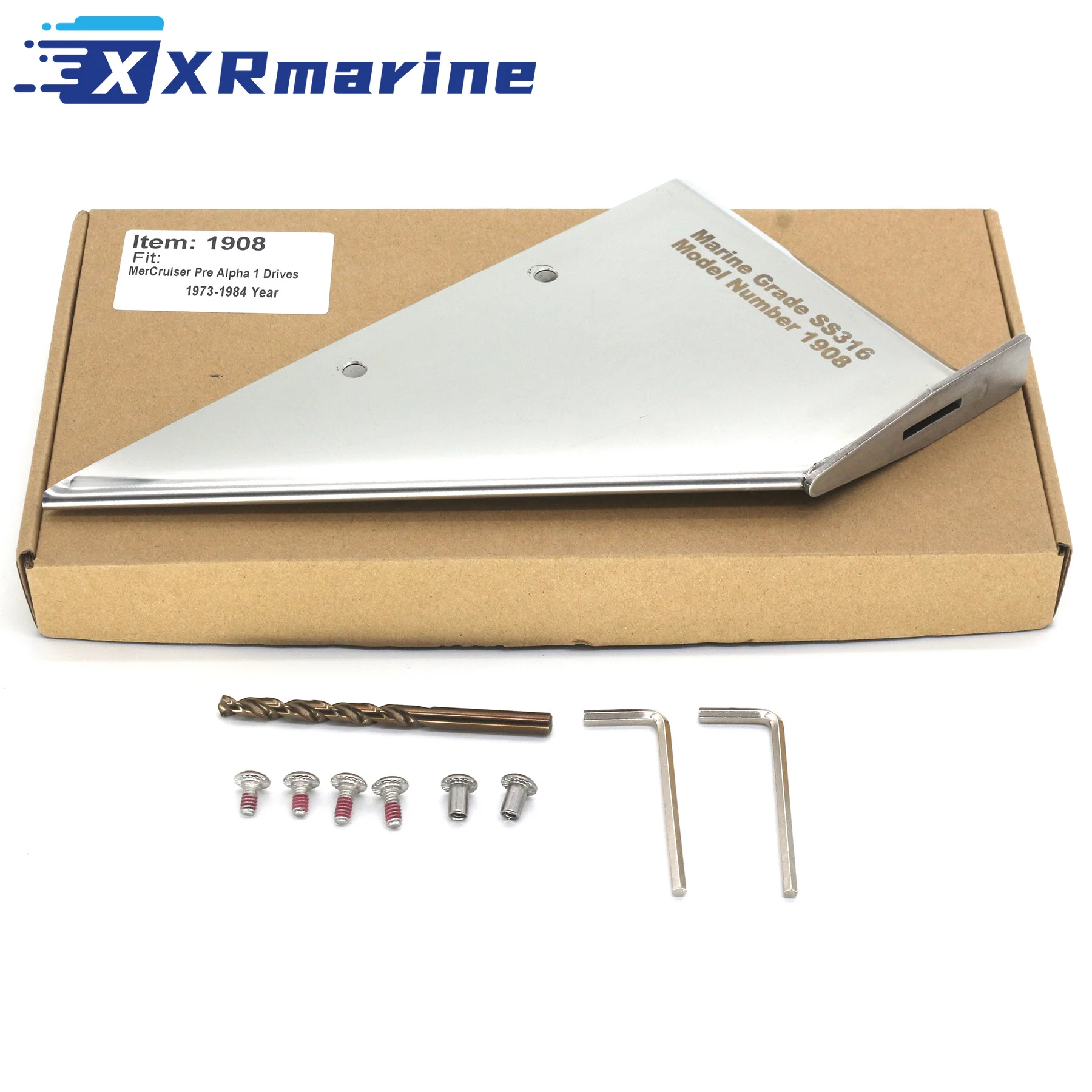 Skeg Guard Protector Replacement 27011 for MerCruiser Pre-Alpha MC-1 MR 1973-1984 Stern Drive Motor 316 Stainless Steel 35-SS600