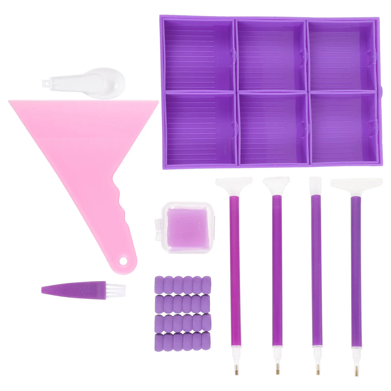 

1 set 1 Set Tools Kit With Storage Box Art Tray For Diy Crafts Rhinestone Organizer Bead Case Accessories