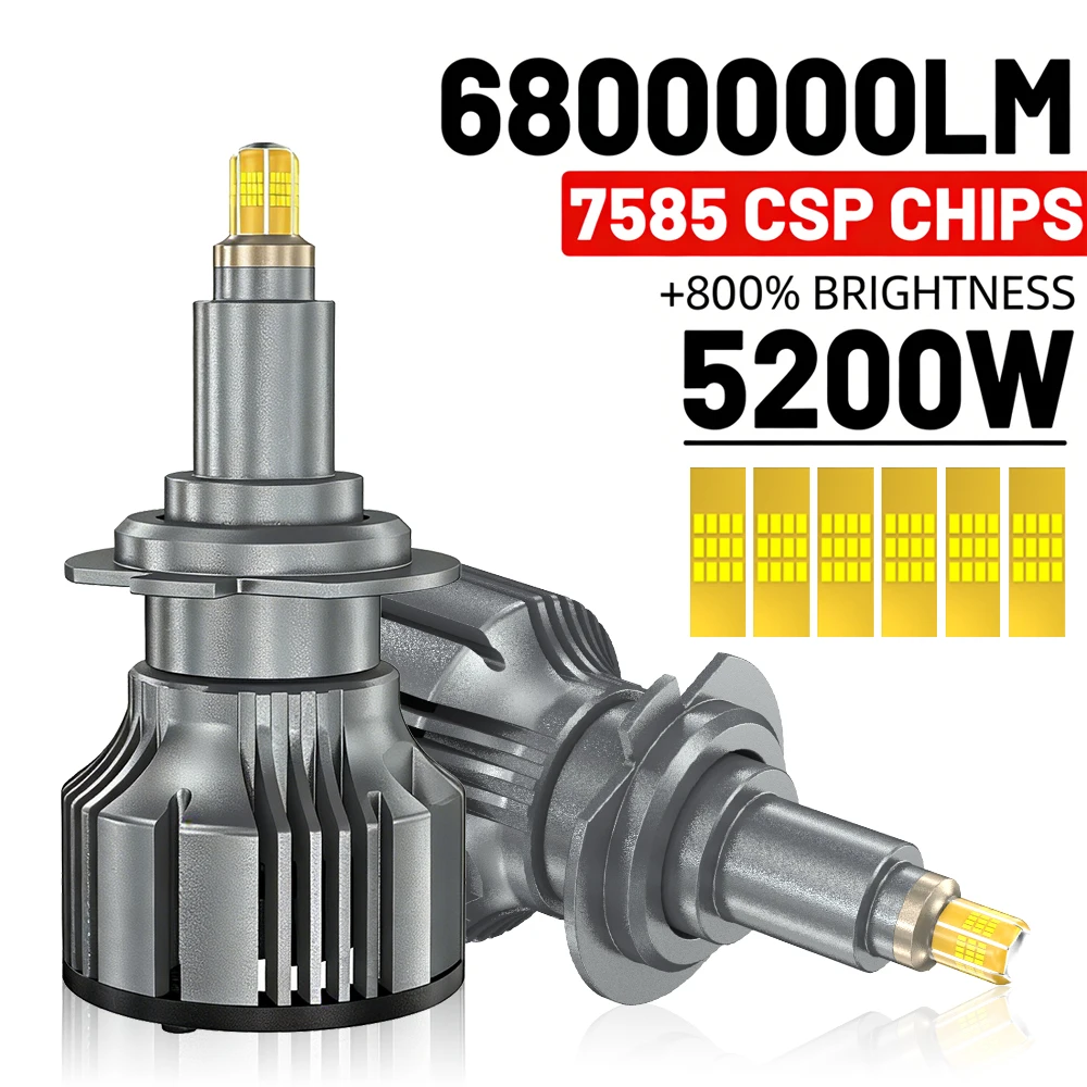 

H7 LED Canbus 360 H1 HB3 HB4 9012 Turbo Bi Led Projector Lens H11 9006 9005 Car Headlight Bulbs Auto Fog Lamps 6000K LED Bulb