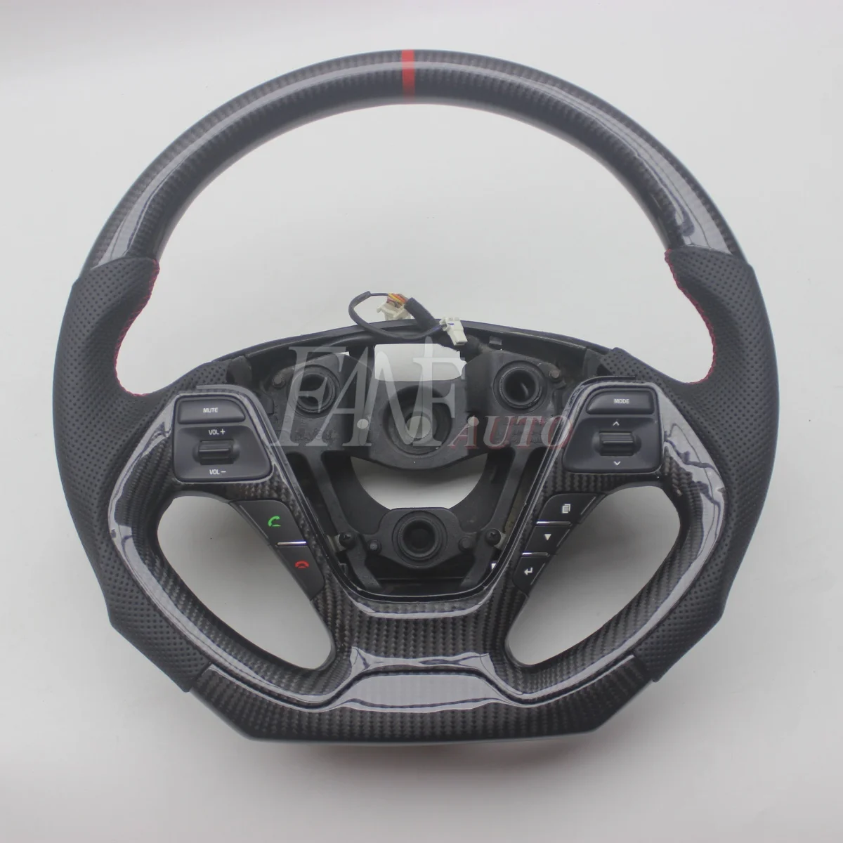 

Replacement Flat Bottom Real Carbon Fiber Steering Wheel for KIA K2 K3 K3S 2015-2017 with Perforated Leather