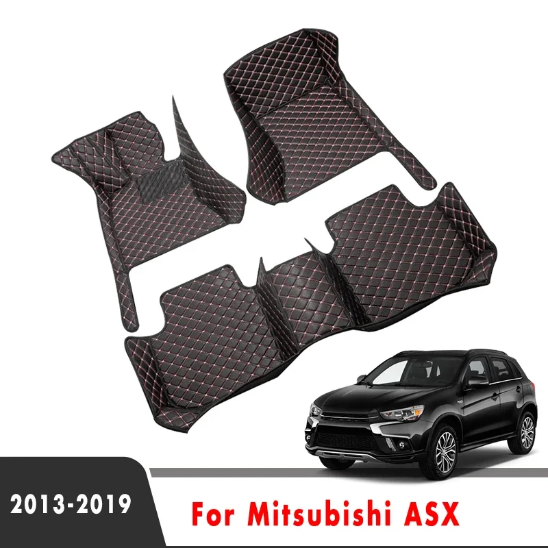 

For Mitsubishi ASX 2019 2018 2017 2016 2015 2014 2013 Car Floor Mats Auto Interior Accessories Waterproof Covers Leather Rugs