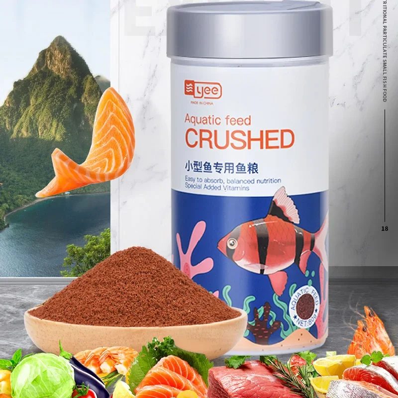 Aquarium Crushed Added Vitamin Spirulina Astaxanthine Special Fish Food for Small Fish