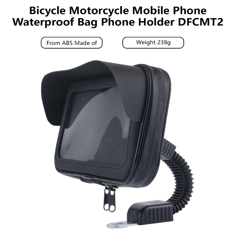 

Rearview Holder Motorbike Phone Bag with Sunvisor 360 Degree Rotating Stand