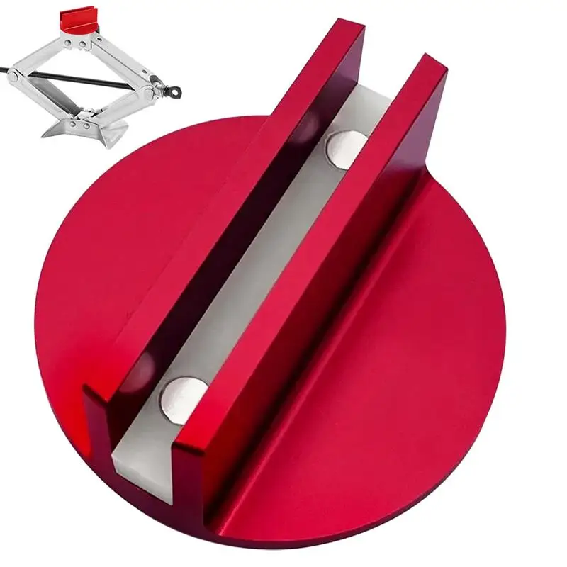 Universal Magnetic Jack Pad Weld Frame Rail Adapter Magnet Aluminum Slotted Jack Puck Pinch Weld Frame Rail Adapter for Car