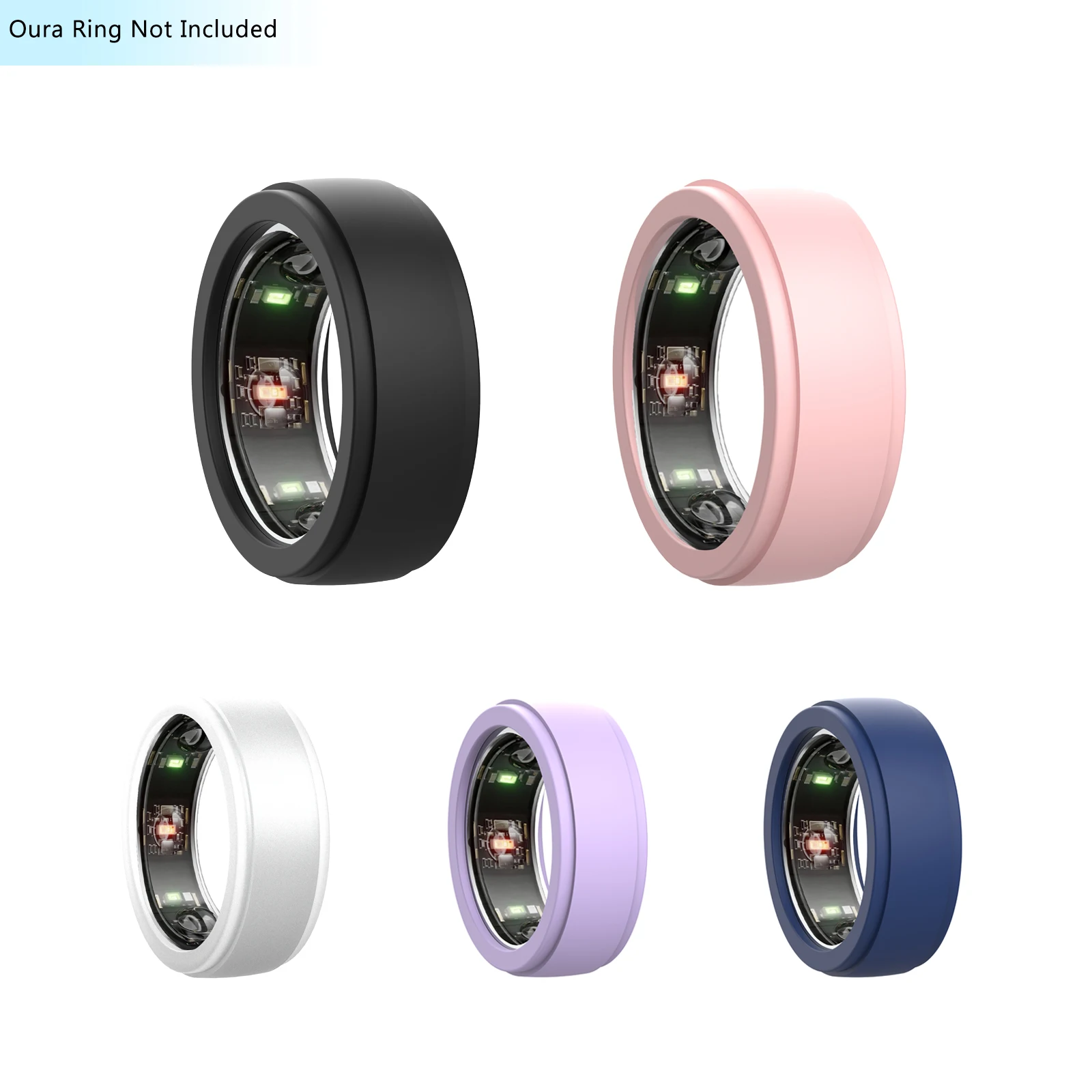 

Silicone Ring Protector Compatible with Oura Gen 4/3, Rings Cover Working Out Accessories Men Women Silicone Case Finger Wrapper