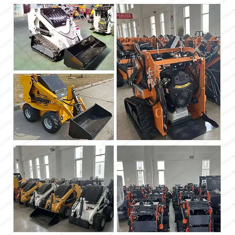 Hot Sale China Diesel Mini Skid Steer Wheel Loader Earth-Moving Machinery Skid Steer Loader With Bucket