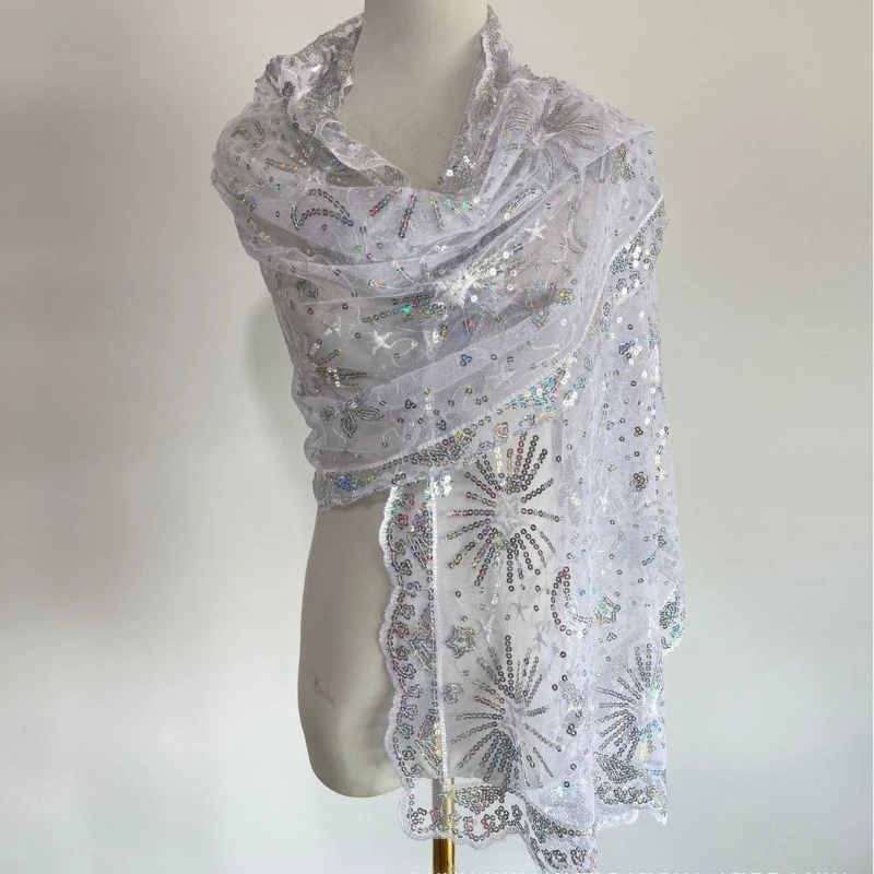 

Women Glitter Sequins Shawls Elegant Evening Dresses Capes Bridal Bridesmaid Wedding Party Shawl Anime Cosplay Accessoreis