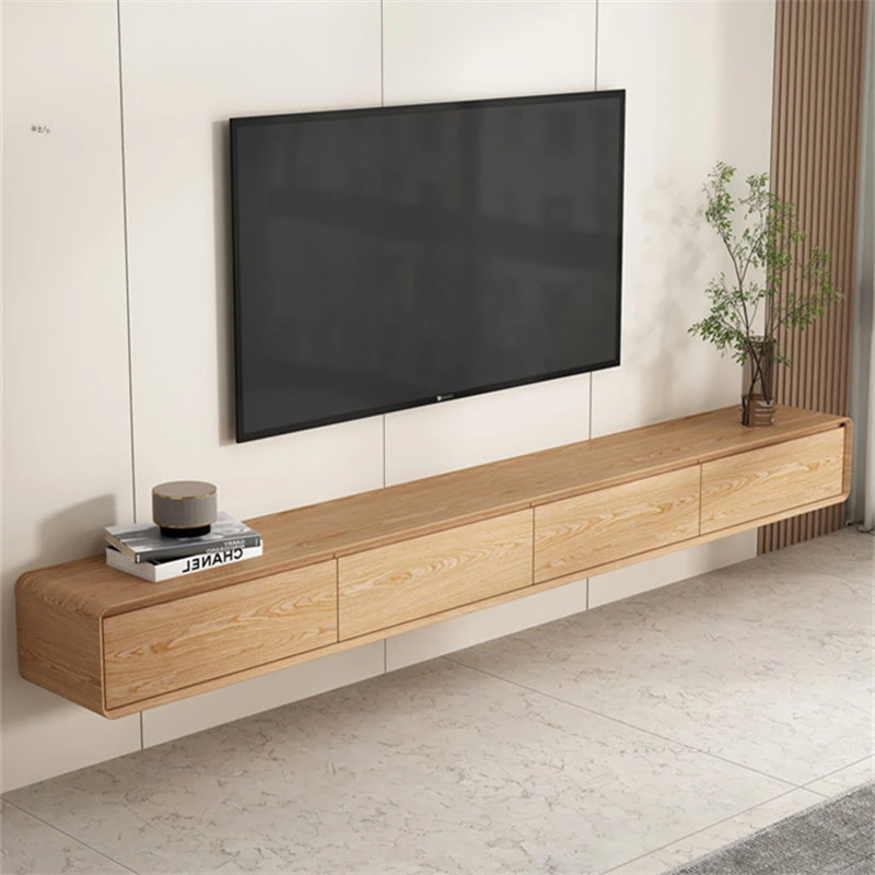 

Japanese Style Suspended TV Cabinets for Living Room Furniture Modern Minimalist Small Apartment Wall-mounted Floor TV Stands