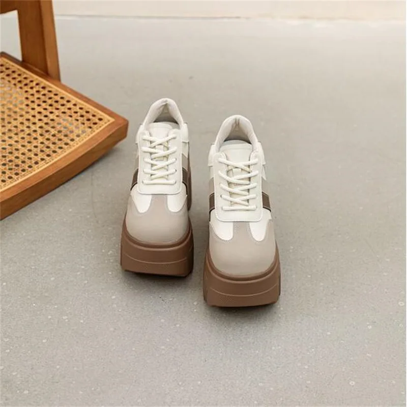 11cm Luxury Microfiber Leather Platform Wedge Women ROME Chunky Heels Ladies High Brand Mary Jane Pumps Summer Fashion Shoes