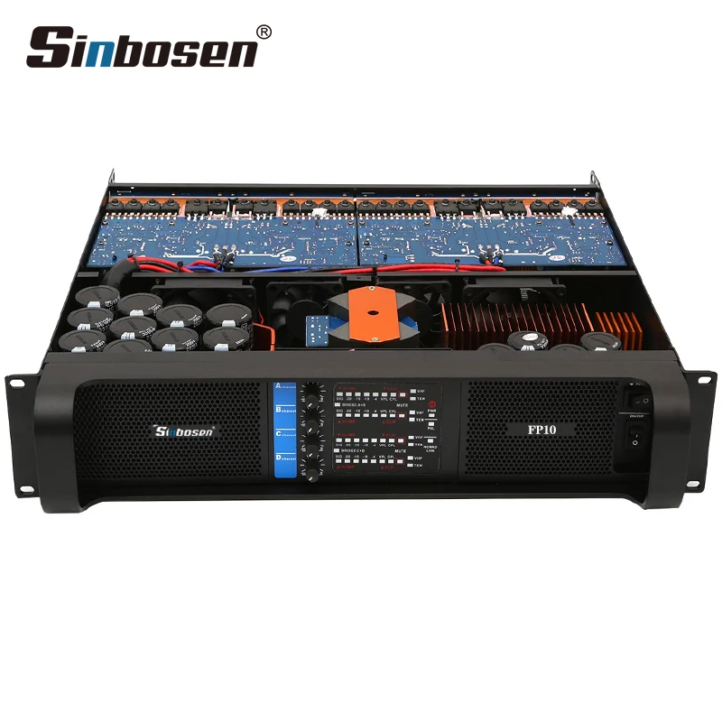 México estoque local DS-10Q capacitor preto 4 canais 1350w classe td amplificador de áudio de 4 canais