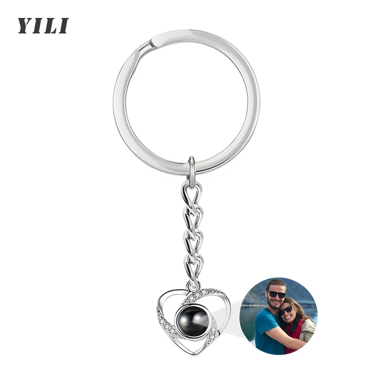 

Personalized Keychain with Picture inside Custom Photo Keychains Customized Projection Keyring Gifts for Women Men