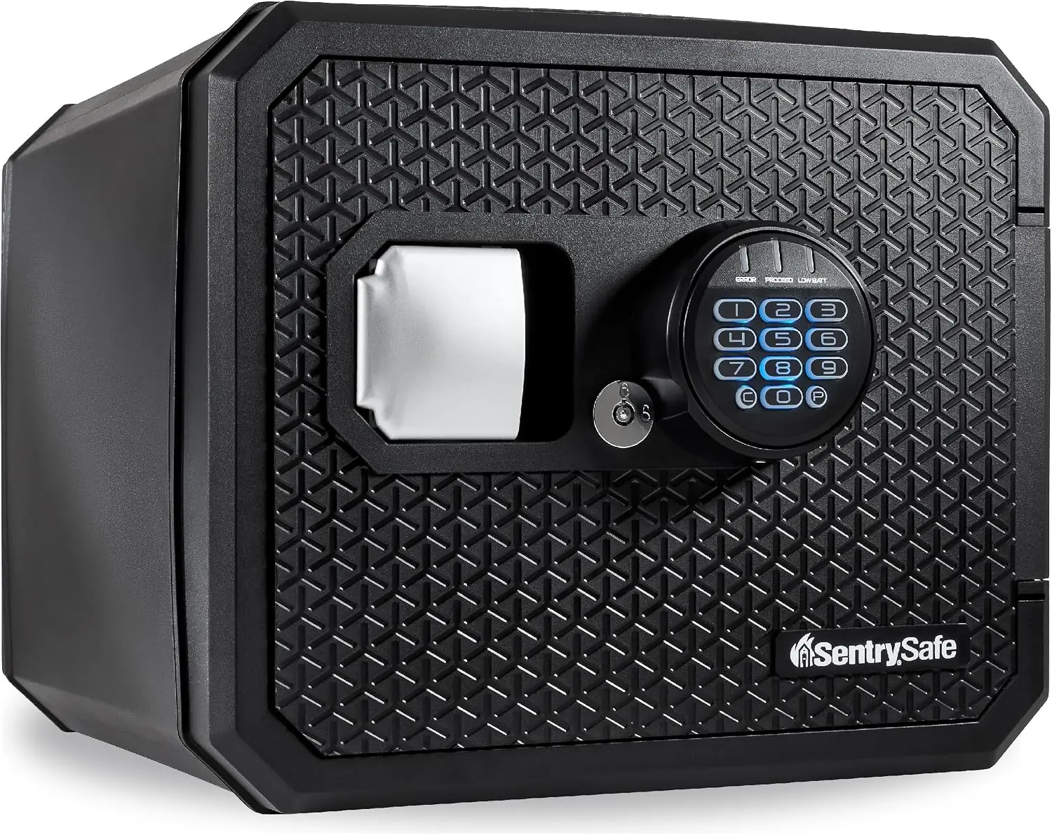 SentrySafe Fireproof and Waterproof Large Safe with Digital Keypad, Override Key, and Adjustable Shelf for Home, Dorm, or Office, 0.81 Cubic Feet, FPW082HSB
