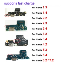 USB Charger Board For Nokia 7.2 5.3 5.4 6.2 3.4  3.2 4.2 2.2 2.3 2.4 1.3 1.4 USB Charging Board Flex Cable Connector Part