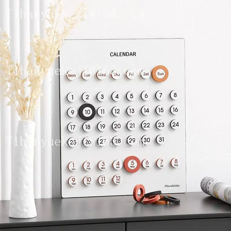 Personalized Creative perpetual calendar Wall Art Calendar for Home Decoration, Wood Made DIY home decoration