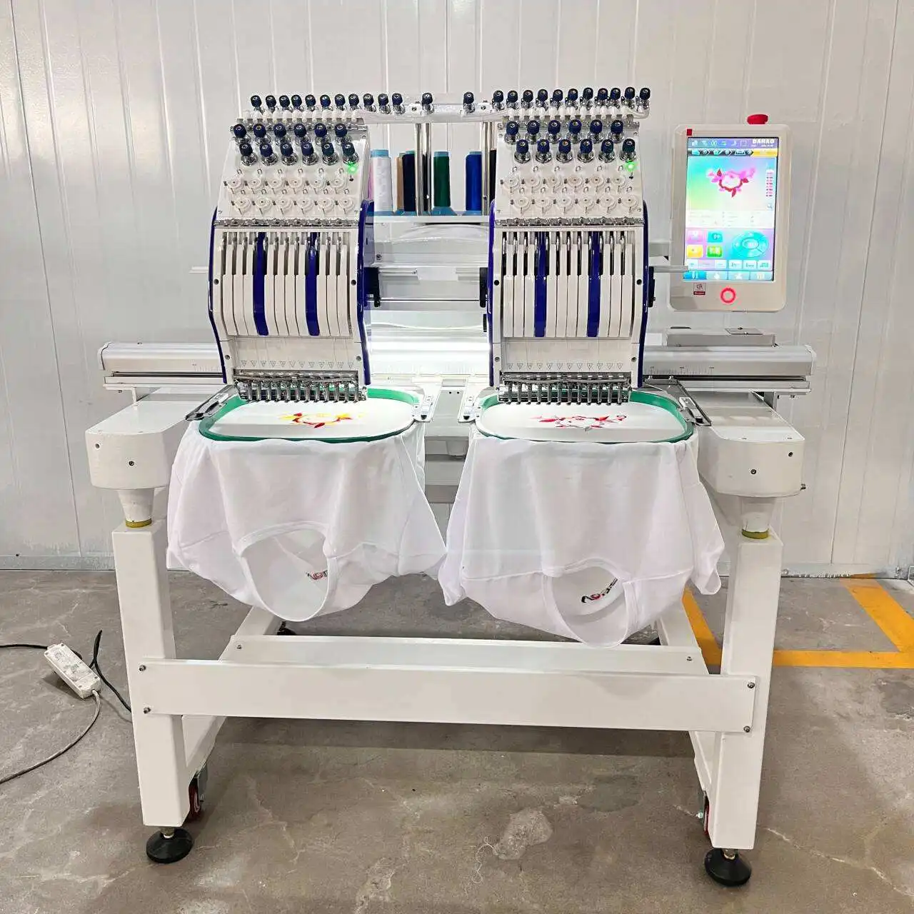 New Product Multi-Head Industrial Double Head Computerized Embroidery Machine For T Shirt Logo Label