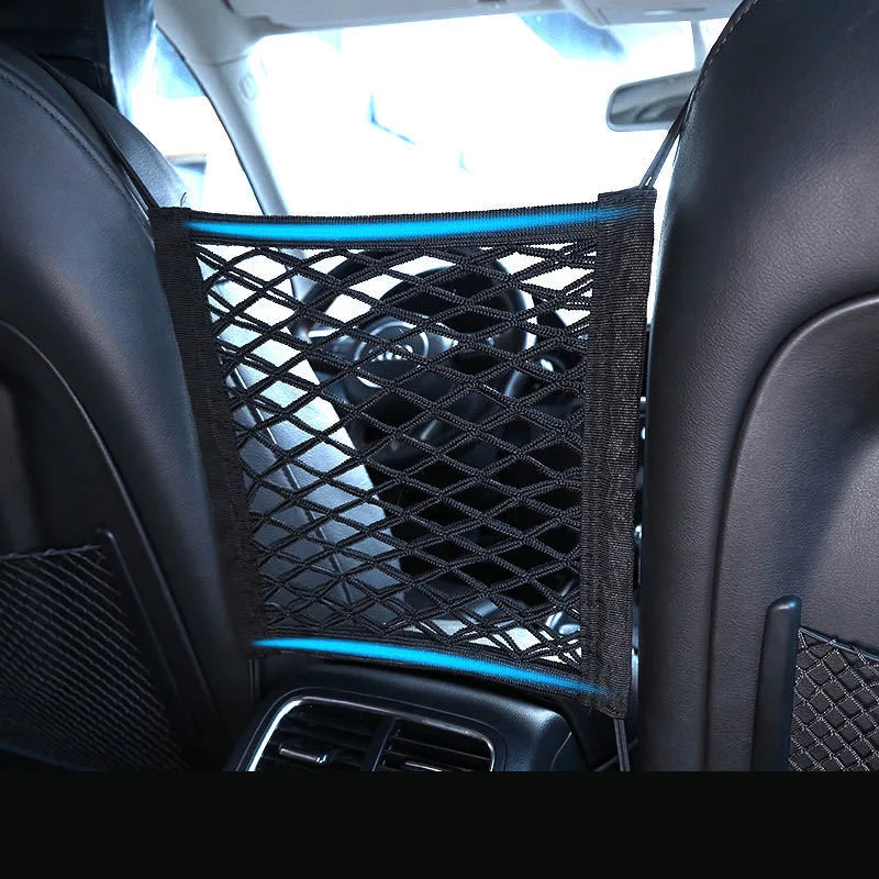 

Multifunctional elastic mesh pocket for storage between car seats, front seat storage net, storage bag partition