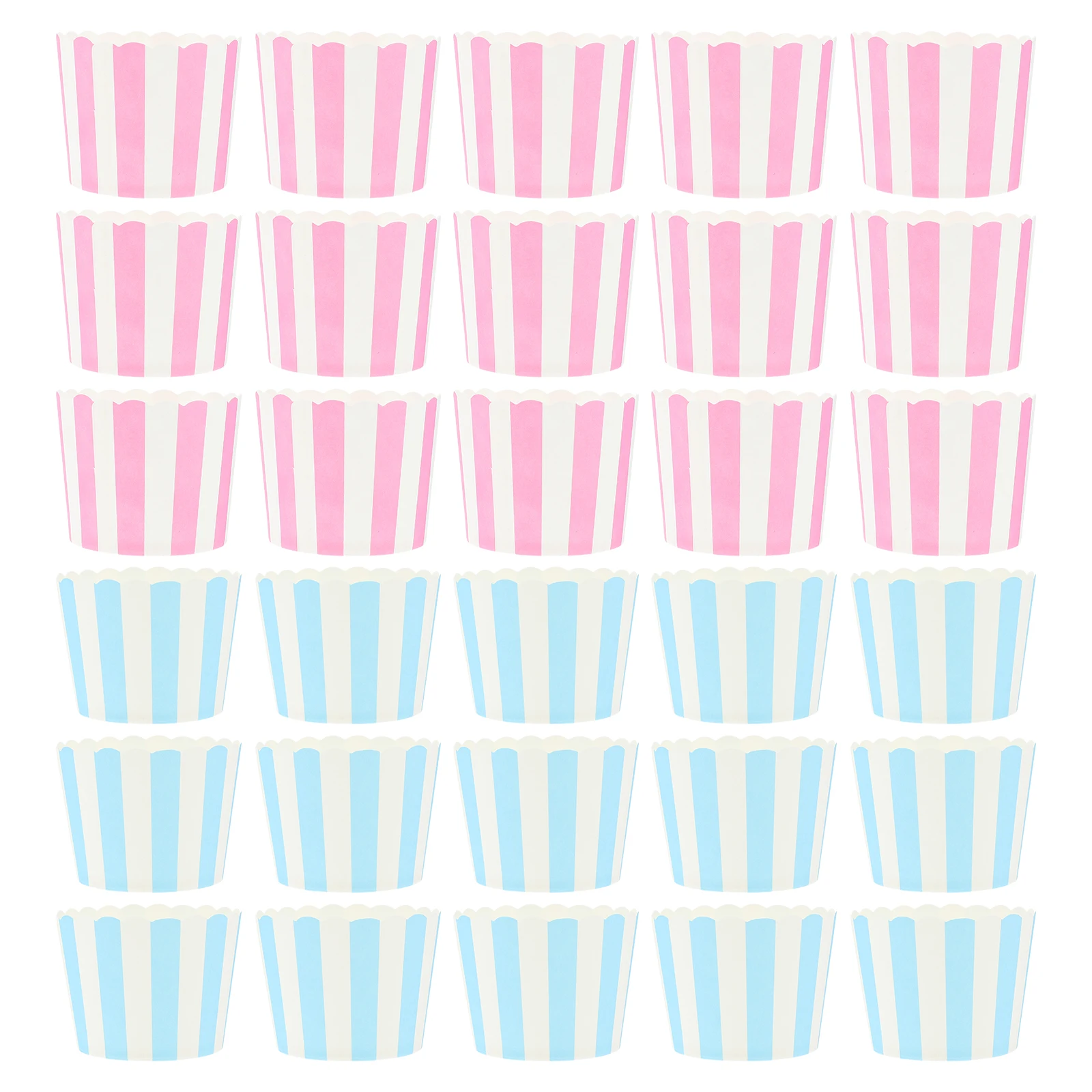 

100 Pcs Baking Cake Paper Cups Striped Patterns Healthy Practical Storage Muffin Cup Container Cake Storage Cups