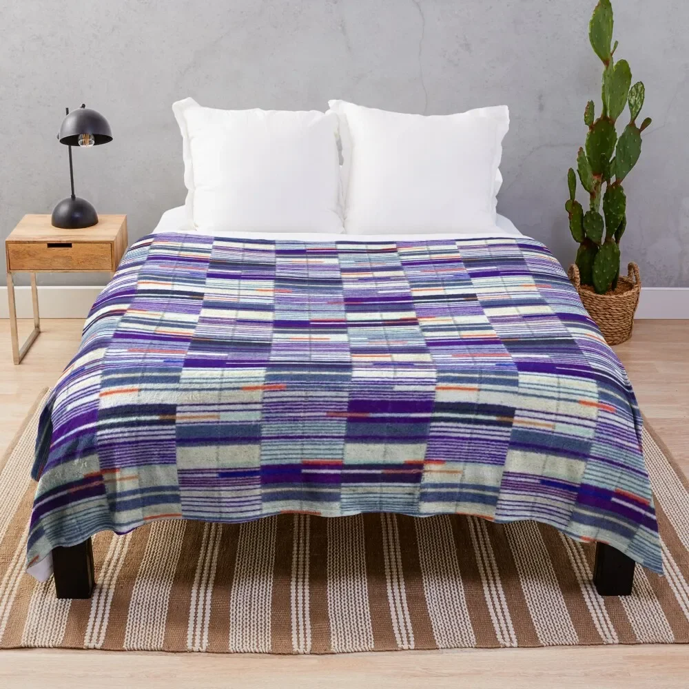 Printed Image of ELIZABETH LINE UNDERGROUND MOQUETTE SEAT COVER Throw Blanket Flannel Fleece Soft Warm Throw Blanket