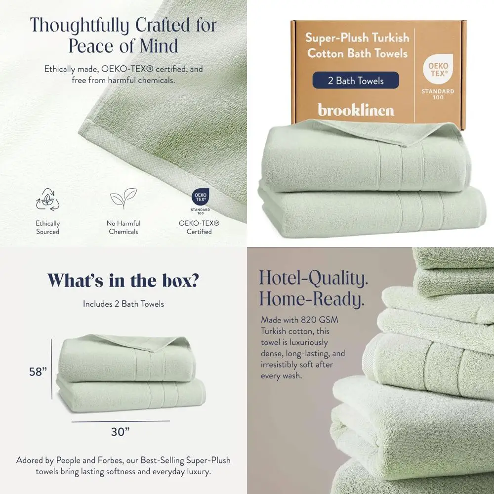 Luxurious Plush Bath Towels With Aloe Vera Infused Comfort