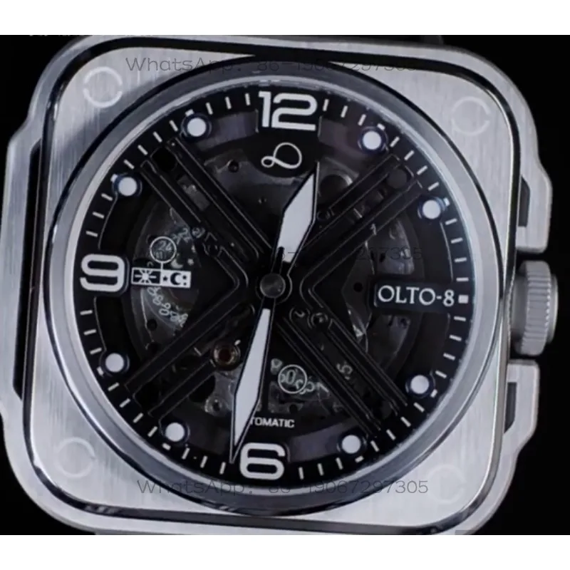 Fully Automatic Mechanical Watch Men's Personalized Square Hollow Watch