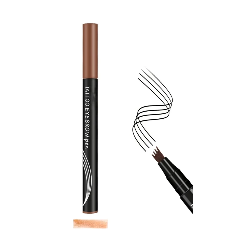 Eyebrow Pencil with 4 Micro-Fork Tip Applicator Long Lasting Waterproof Makeup Dropship