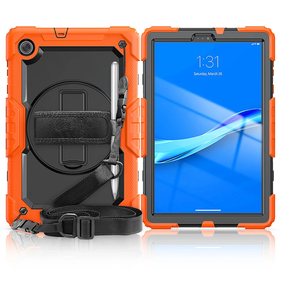 Rugged Tablet Armor Case For Lenovo Tab M11 Xiaoxin Pad 2024 TB330FU TB-X306F X306X K10 M10 3rd Gen K11 Wrist Strap Kickstand