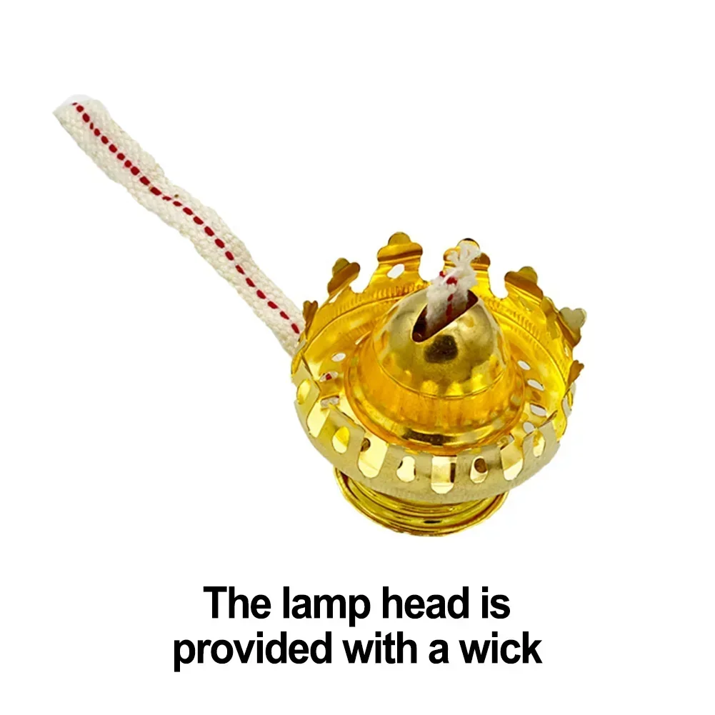 

L555 Kerosene Lamp Burner-Wick Holder Replacement-Wick 0.9cm Flat Wicks For Vintage Oil Lamp Lotus Lamp Head Metal Kerosene Head