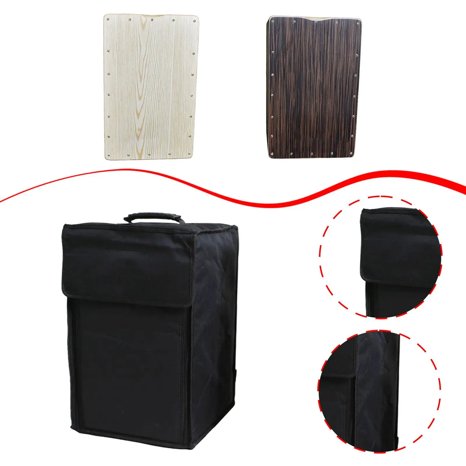 

Cajon Case with Carrying Grip Gig Bag Percussion Bag Musical Portable Storage Pouch Accessory Cajon Bag Backpack Cajon Drum Bag