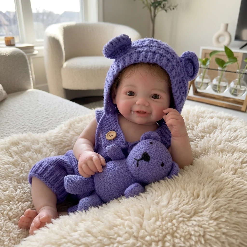 18 Inch Awake Vivienne Silicone Bebe Newborn Baby Handmade Soft Touch Reborn Baby Toy
