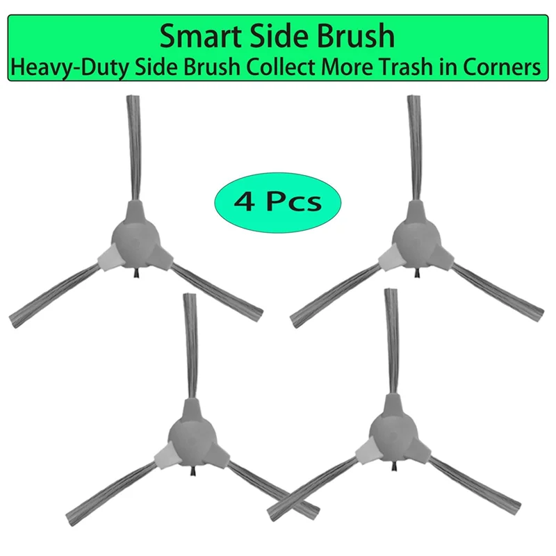 

ABJO-Replacement For Loorow AT800 Accessories 3-In-1 Robot Vacuum Main Brush Side Brush Filter Mop Pad Dust Bag