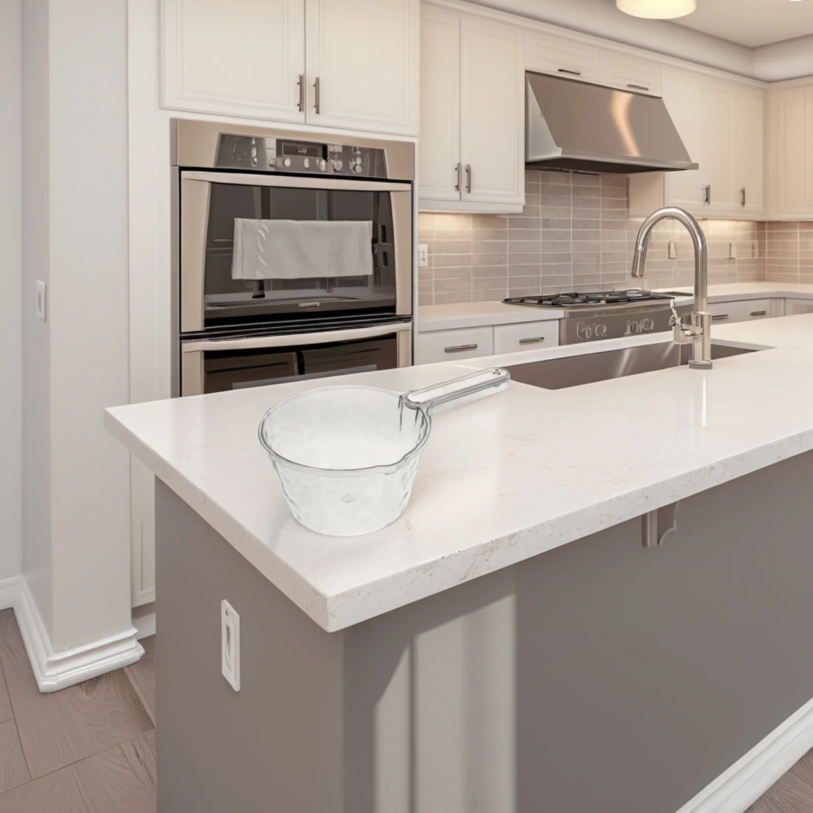 

1pc Kitchen Water Ladle Transparent Plastic Long Handle Large Capacity Bath Rinse Cup For Home Bathroom Shower Scoop Portable