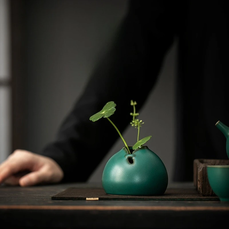 

New Chinese-style retro flower vase creative countertop hydroponic small flower arrangements Desktop decorative items home decor