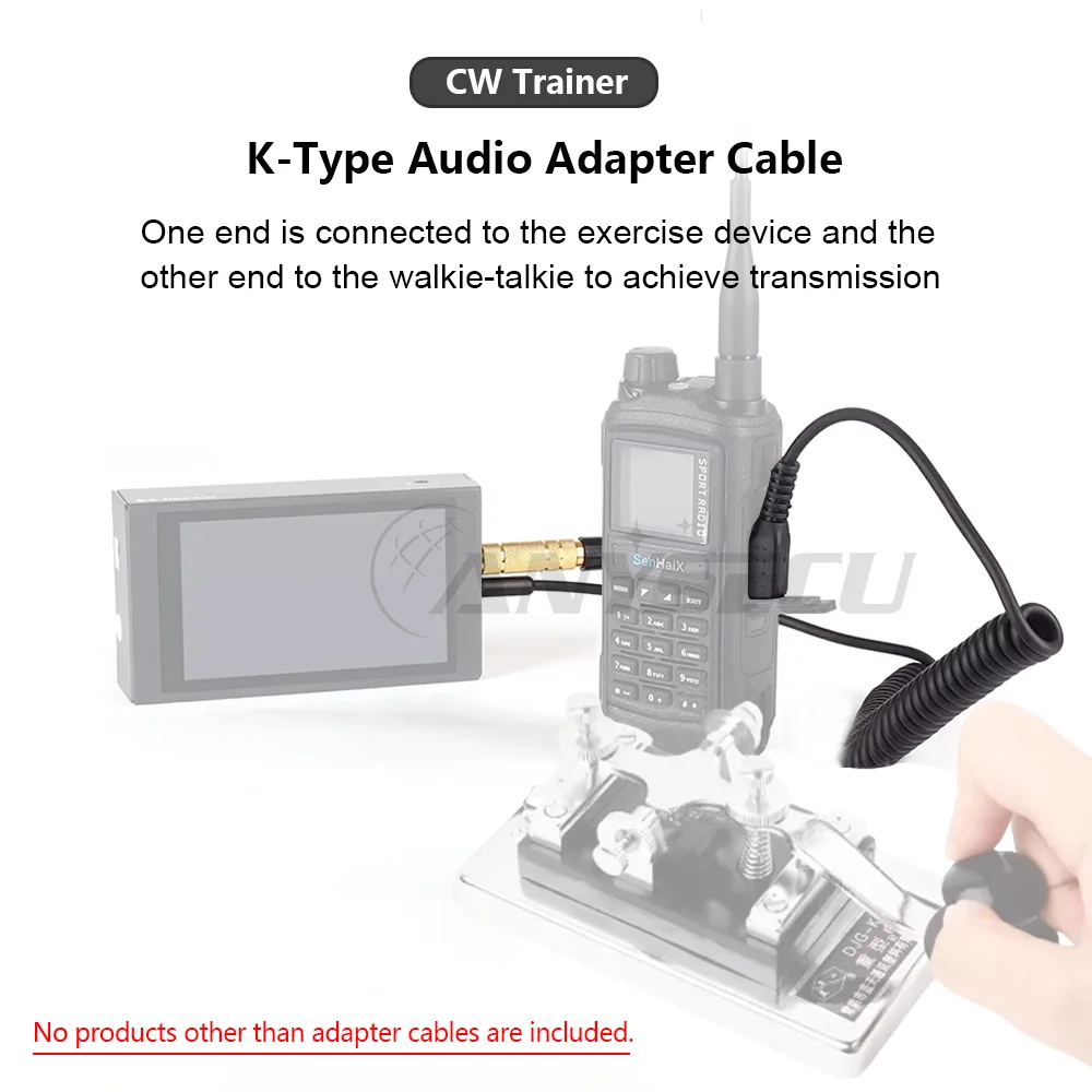 K-head Audio Head Adapter Cable CW Practice Device Dedicated Accessory Morse Code Walkie-talkie Transmission Connection Cable